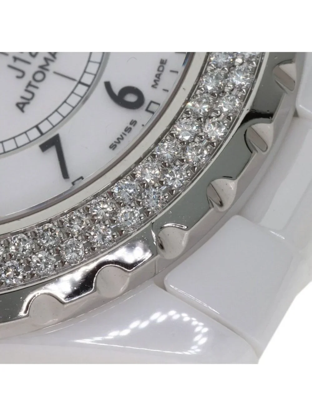 Chanel 38 Diamond Bezel Watch Ceramic